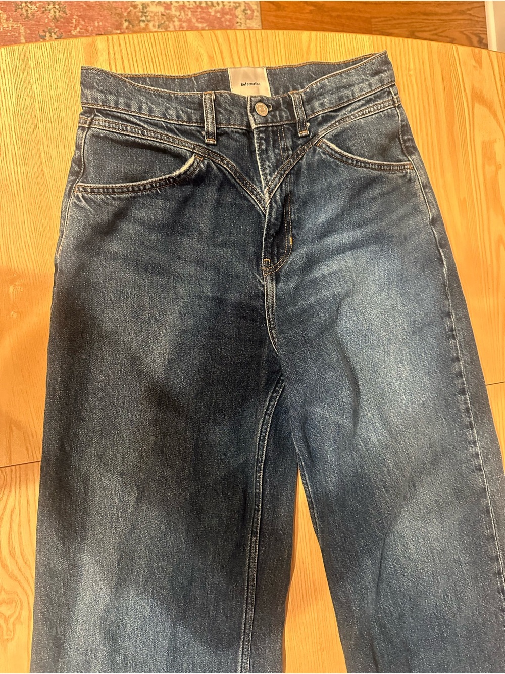 Reformation Cary High Rise Slouchy Wide leg jeans size 28